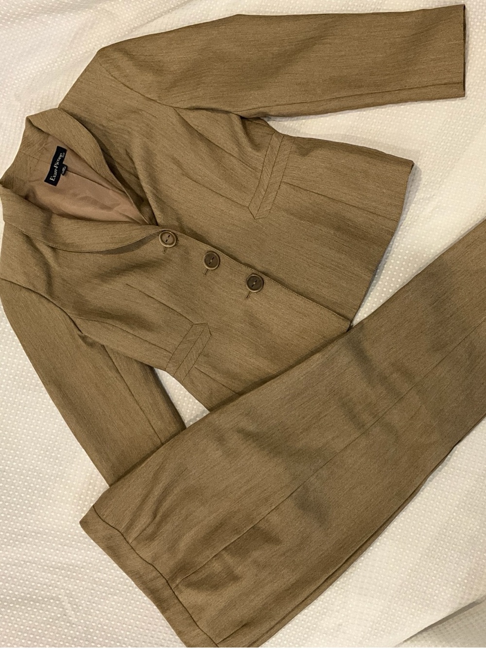 Evan Picone Women's Two-Piece Suit in Light Brown
